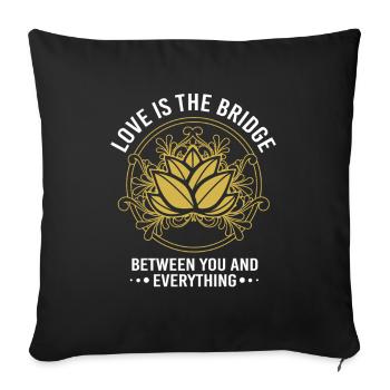 Zen Meditation Buddhism Buddhist Buddha Chakra - Sofa pillow with filling 45cm x 45cm - black - Front