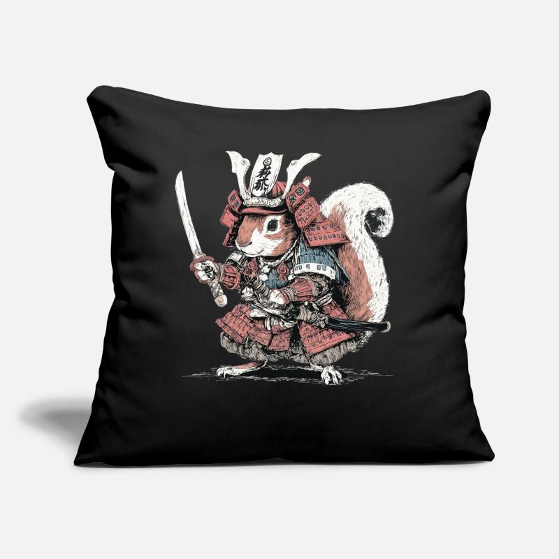 Squirrel Samurai Armor Sofa pillow with filling 45cm x 45cm