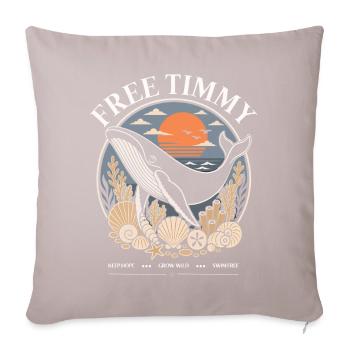 Déclaration de baleines à bosse Timmy Hope Produits dérivés - Coussin et housse de 45 x 45 cm - taupe clair - Devant