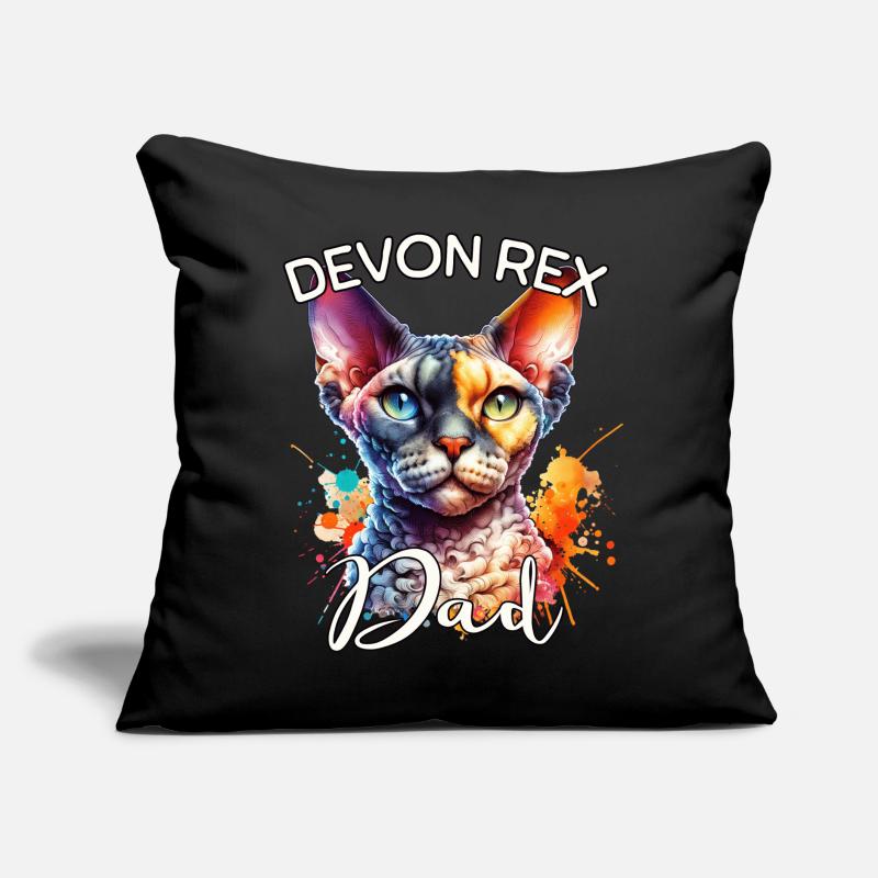Papa Devon Rex Coussin et housse de 45 x 45 cm