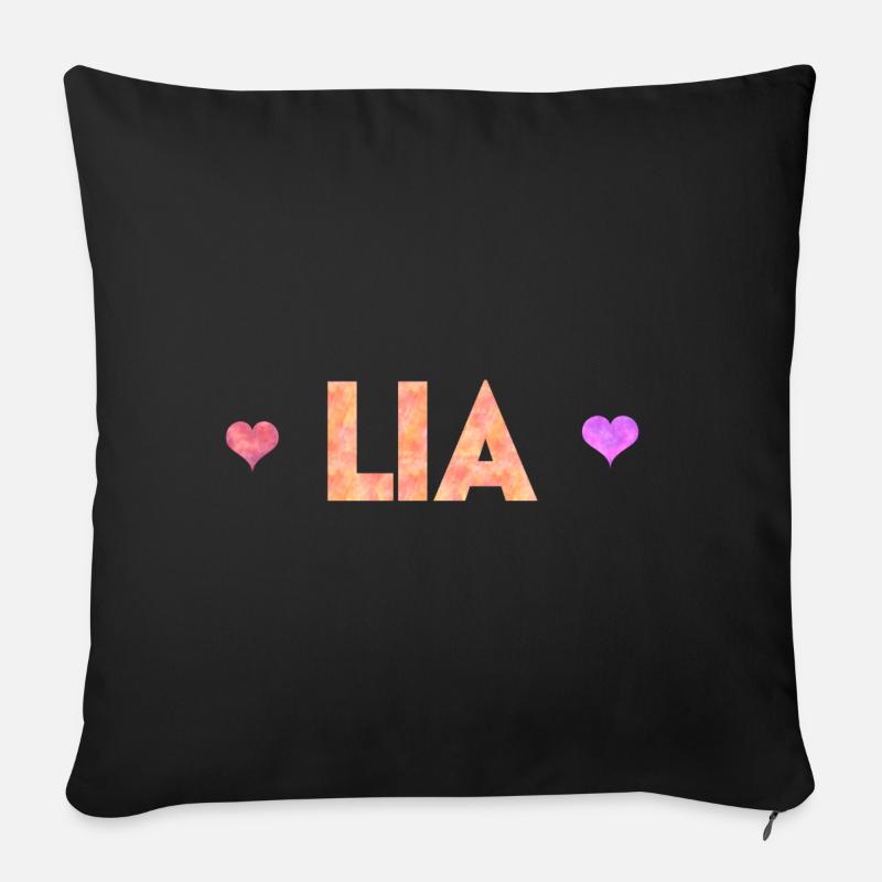 Lia - Sofakissen mit Füllung 45 x 45 cm - Schwarz