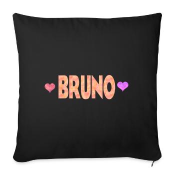 Bruno - Sofakissen mit Füllung 45 x 45 cm - Schwarz - Vorne