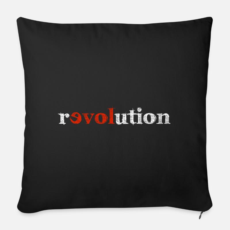 Revolution - Sofakissen mit Füllung 45 x 45 cm - Schwarz