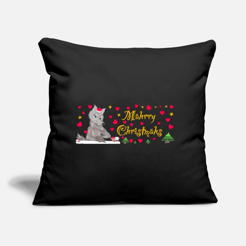 Iconic Wolf Christmas, MÄHrry Christmähs Stern Sofa pillow with filling 45cm x 45cm