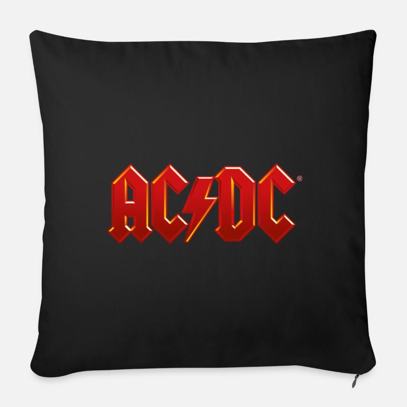 AC/DC Klassisches Logo Mit Blitz - Sofakissen mit Füllung 45 x 45 cm - Schwarz