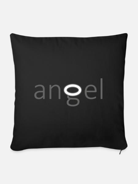 Angel - Engel - Sofakissen mit Füllung 45 x 45 cm - Schwarz