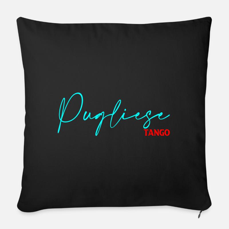Tango des Pouilles - Coussin et housse de 45 x 45 cm - noir