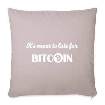 Il est temps d’acheter des bitcoins - Coussin et housse de 45 x 45 cm - taupe clair - Devant