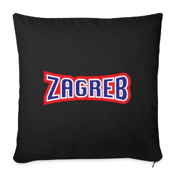 Zagreb, moj grad. - Sofakissen mit Füllung 45 x 45 cm - Schwarz - Vorne