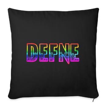 defne rs regenbogen - Sofakissen mit Füllung 45 x 45 cm - Schwarz - Vorne