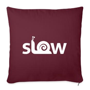 Lent - Langsam - Coussin et housse de 45 x 45 cm - bordeaux - Devant