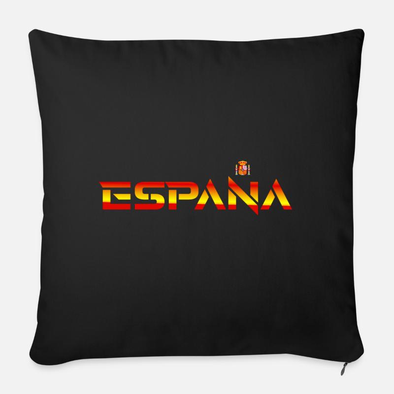 Drapeau Espagne - ESPANA Edition Limitée - Coussin et housse de 45 x 45 cm - noir