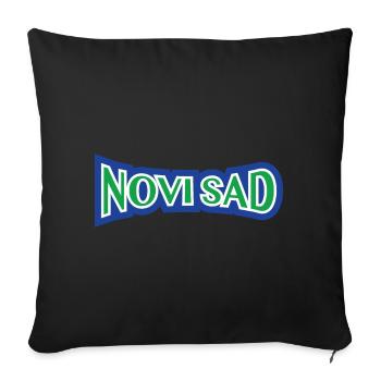 NoviSat, moj grad. - Sofakissen mit Füllung 45 x 45 cm - Schwarz - Vorne