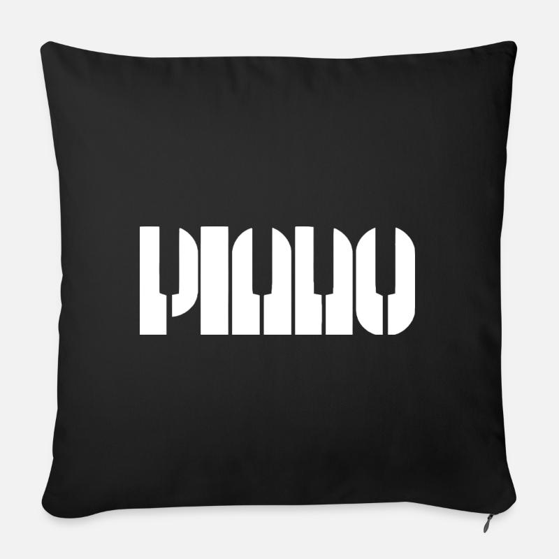 Piano - Sofakissen mit Füllung 45 x 45 cm - Schwarz