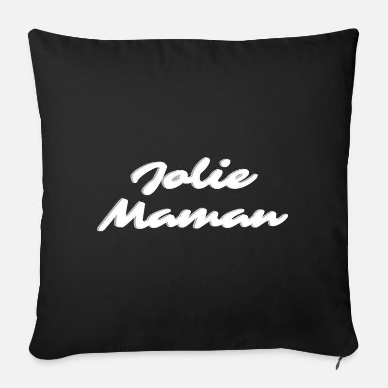 Hübsche weiße Mutter - Sofakissen mit Füllung 45 x 45 cm - Schwarz