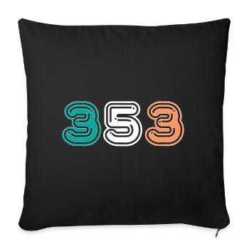 TEAM 353 IRELAND - Sofa pillow with filling 45cm x 45cm - black - Front