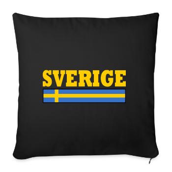 Sverige - Coussin et housse de 45 x 45 cm - noir - Devant
