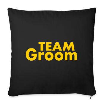 Team groom - Coussin et housse de 45 x 45 cm - noir - Devant