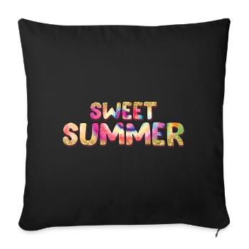 Sweet Summer - Sofa pillow with filling 45cm x 45cm - black - Front