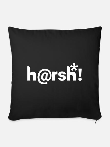 Harsh - h@rsh! - Sofakissen mit Füllung 45 x 45 cm - Schwarz