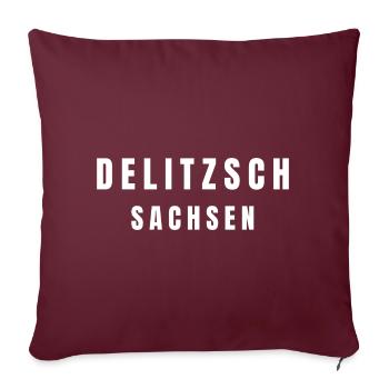 Delitzsch, Saxe - Coussin et housse de 45 x 45 cm - bordeaux - Devant