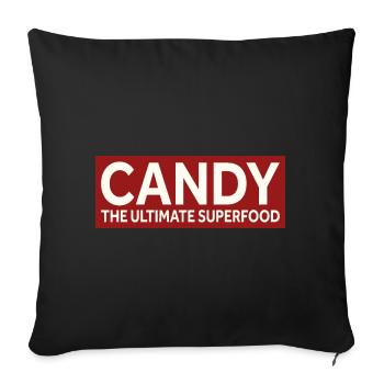 LES BONBONS - LE SUPERALIMENT ULTIME - Coussin et housse de 45 x 45 cm - noir - Devant