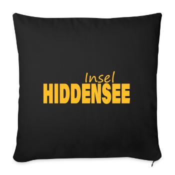 HIDDENSEE - Sofakissen mit Füllung 45 x 45 cm - Schwarz - Vorne