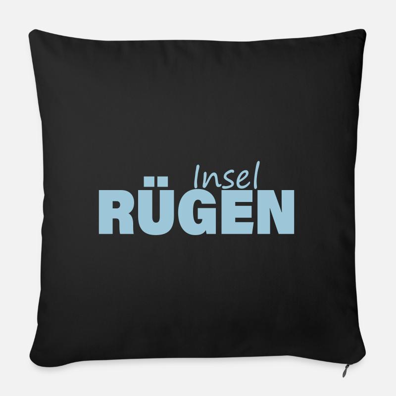 RÜGEN - Sofakissen mit Füllung 45 x 45 cm - Schwarz