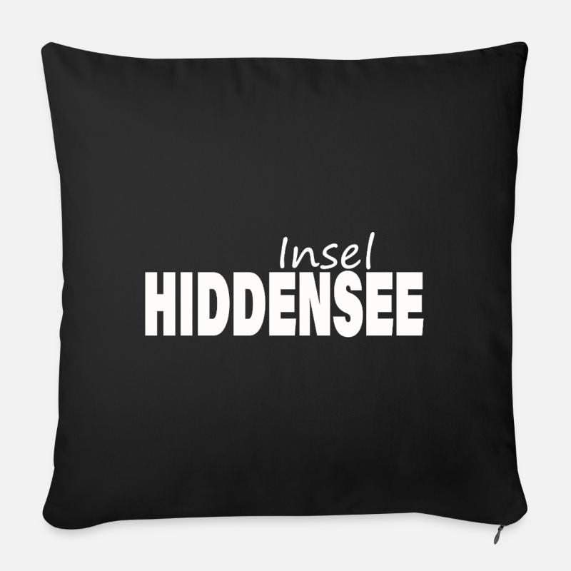 HIDDENSEE - Sofakissen mit Füllung 45 x 45 cm - Schwarz
