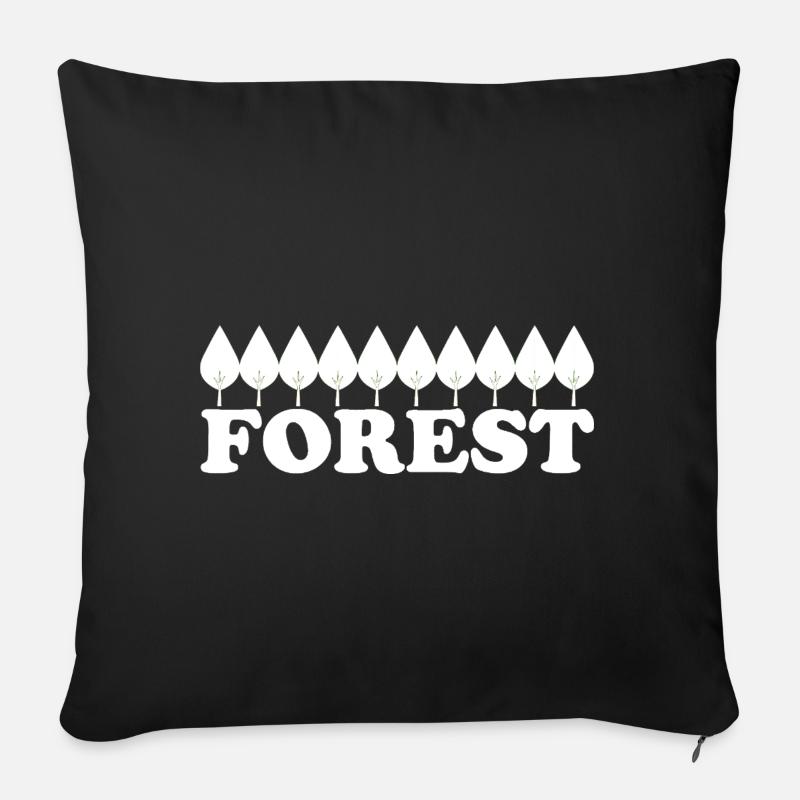 FOREST - Sofakissen mit Füllung 45 x 45 cm - Schwarz