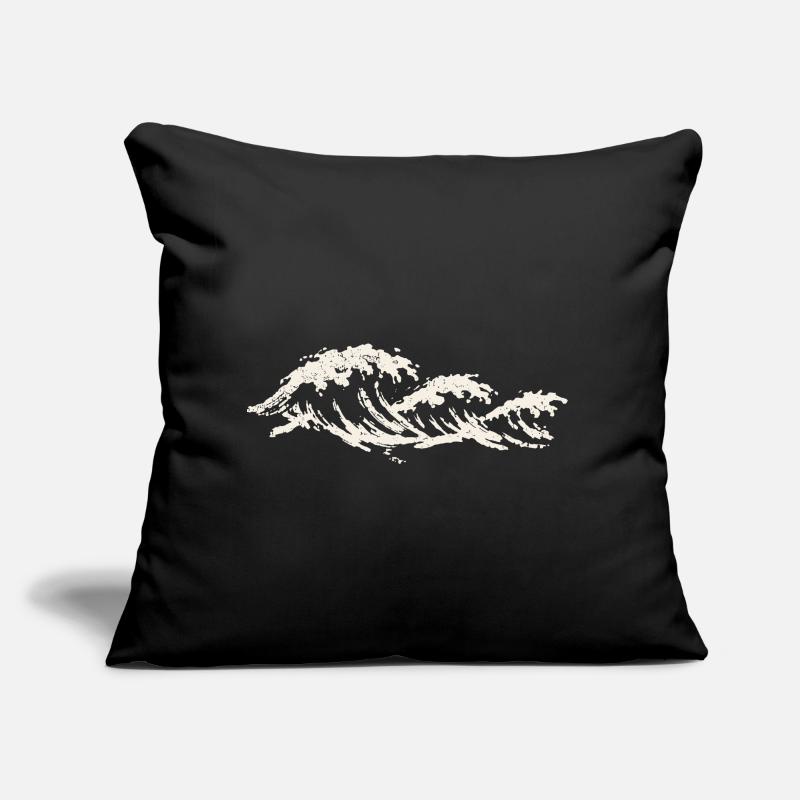 Ocean Waves - Minimalist Graphics Sofa pillow with filling 45cm x 45cm