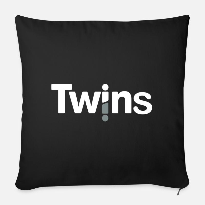 Jumeaux - Coussin et housse de 45 x 45 cm - noir