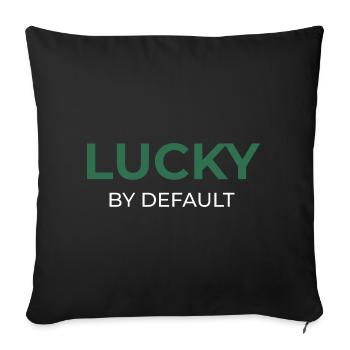 Lucky By Default - Sofa pillow with filling 45cm x 45cm - black - Front