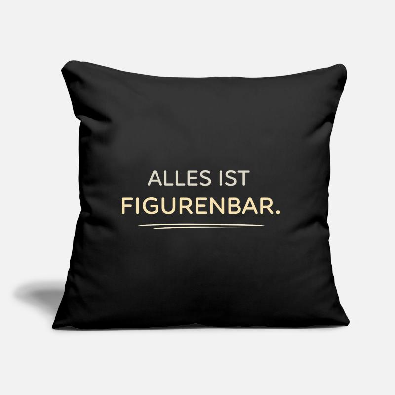 Tout est de l’art typographique de bar de figurines Coussin et housse de 45 x 45 cm