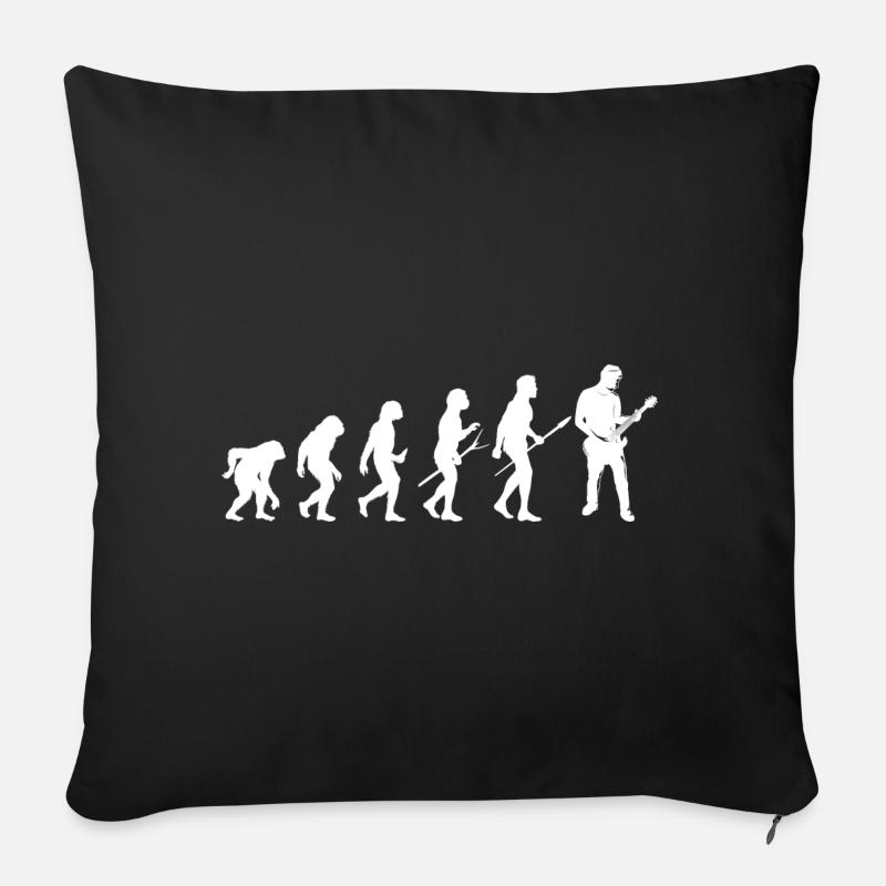 guitar gitarre evolution - Sofakissen mit Füllung 45 x 45 cm - Schwarz