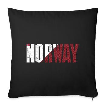 Bannière nordique Nordway Bold - Coussin et housse de 45 x 45 cm - noir - Devant