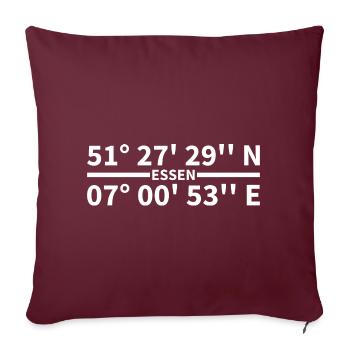 Coordonnées des aliments - Coussin et housse de 45 x 45 cm - bordeaux - Devant