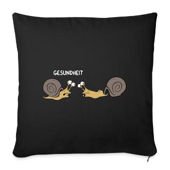 Schnecken Gesundheit - Sofakissen mit Füllung 45 x 45 cm - Schwarz - Vorne