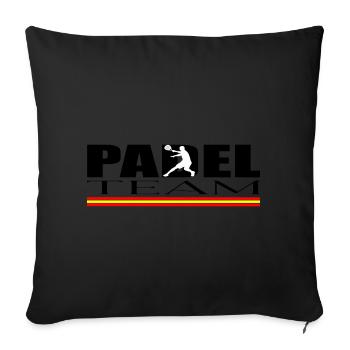 Padel Mannschaft - Sofakissen mit Füllung 45 x 45 cm - Schwarz - Vorne