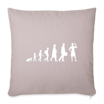 Évolution de la crème glacée - Coussin et housse de 45 x 45 cm - taupe clair - Devant