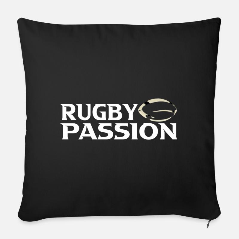 Rugby - Sofakissen mit Füllung 45 x 45 cm - Schwarz