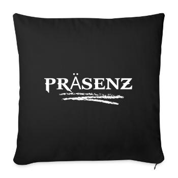 PRÉSENCE – Dans l’ici et maintenant - Coussin et housse de 45 x 45 cm - noir - Devant