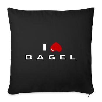 Ich hasse Bagel - Sofakissen mit Füllung 45 x 45 cm - Schwarz - Vorne