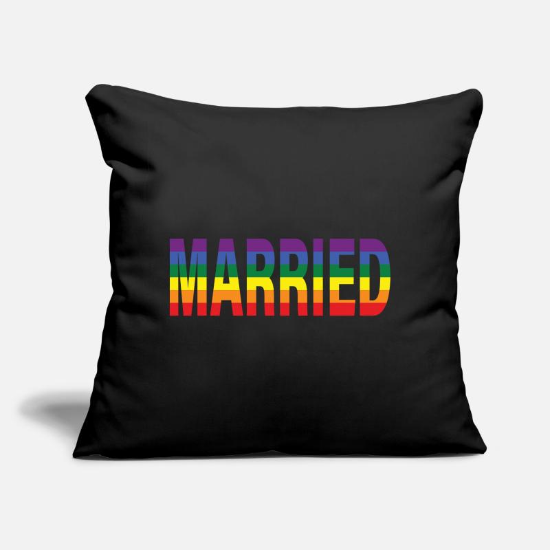 Verheiratet im Regenbogen Sofakissen mit Füllung 45 x 45 cm