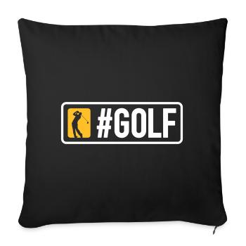 #GOLF - Sofakissen mit Füllung 45 x 45 cm - Schwarz - Vorne