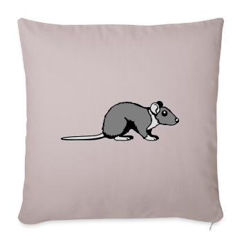 Rat Side Profile Cute Funny Rodent Animal Comic - Sofa pillow with filling 45cm x 45cm - light taupe - Front