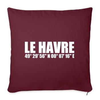 Le Havre Coordinates - Sofa pillow with filling 45cm x 45cm - burgundy - Front