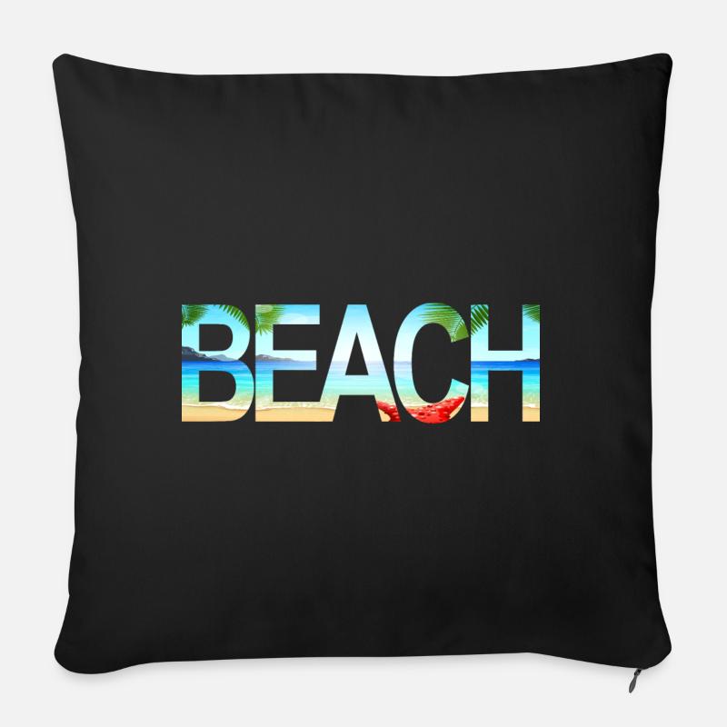 Beach - Sofakissen mit Füllung 45 x 45 cm - Schwarz