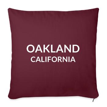 Oakland California USA - Sofakissen mit Füllung 45 x 45 cm - Burgunderrot - Vorne
