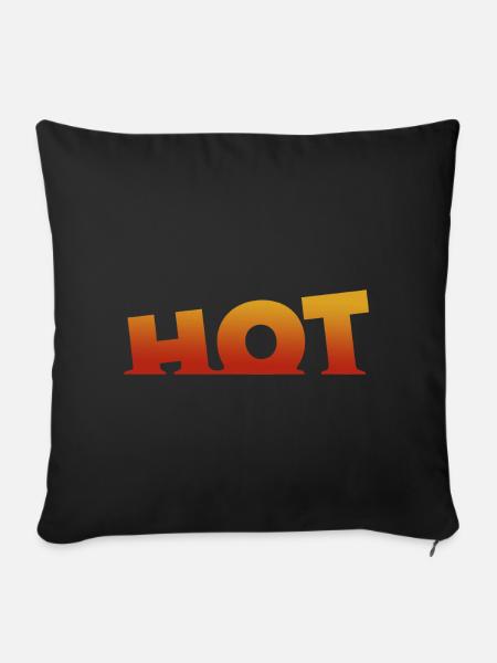 Hot - Sofakissen mit Füllung 45 x 45 cm - Schwarz